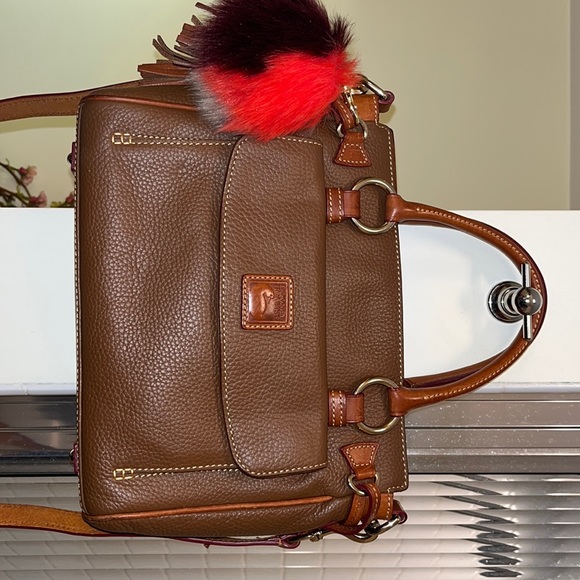 Dooney & Bourke brown leather bag with gold hardware- like new condition - Picture 2 of 16
